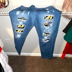 Baltimore ravens peek a boo jeans